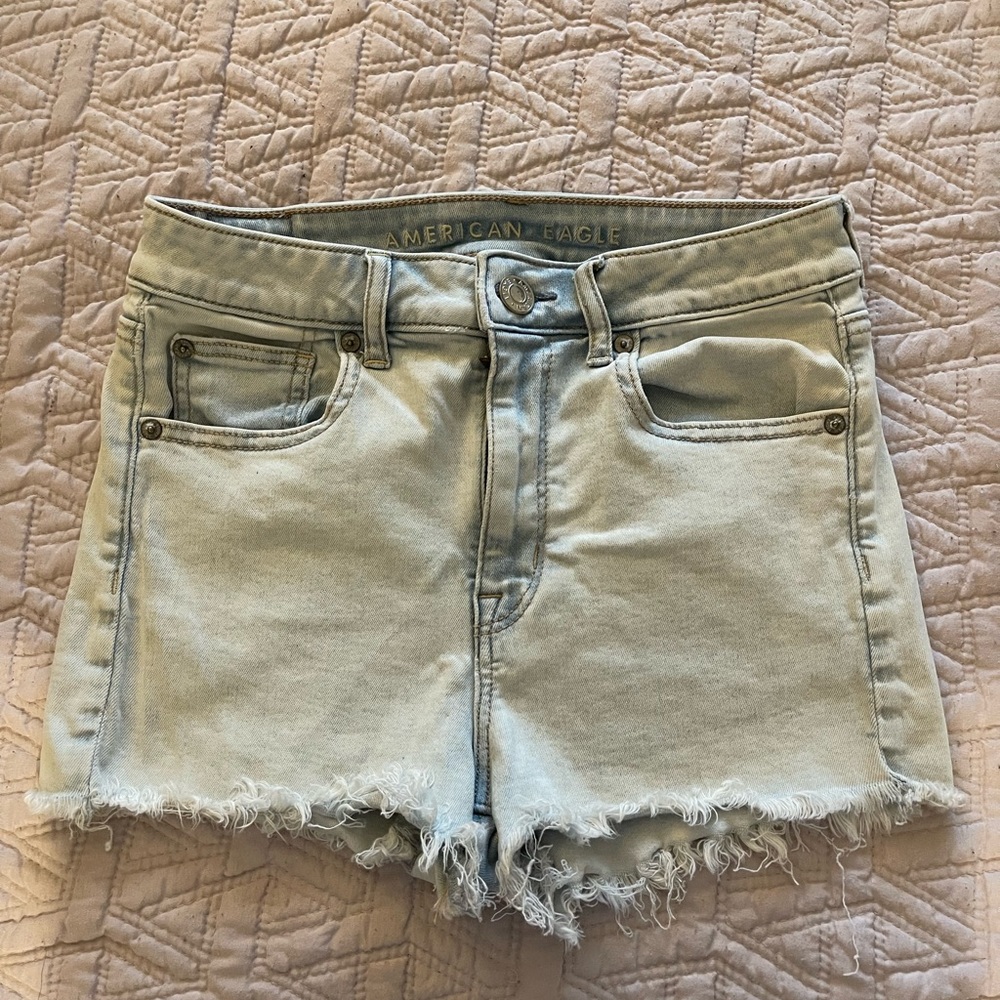 High rise jean shorts